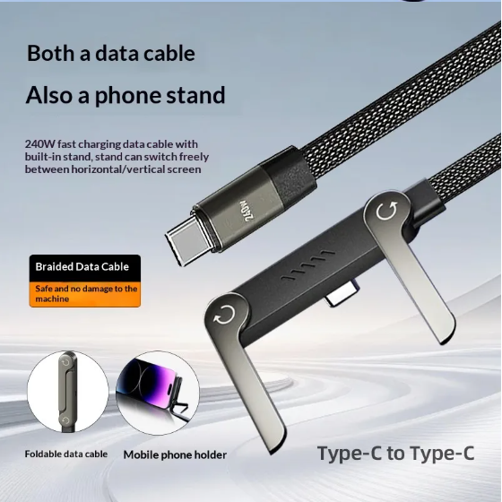 240W Fast-charging Cable & Phone Holder