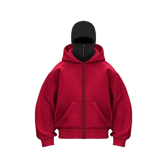 Fleece-lined Double Hooded Sweater