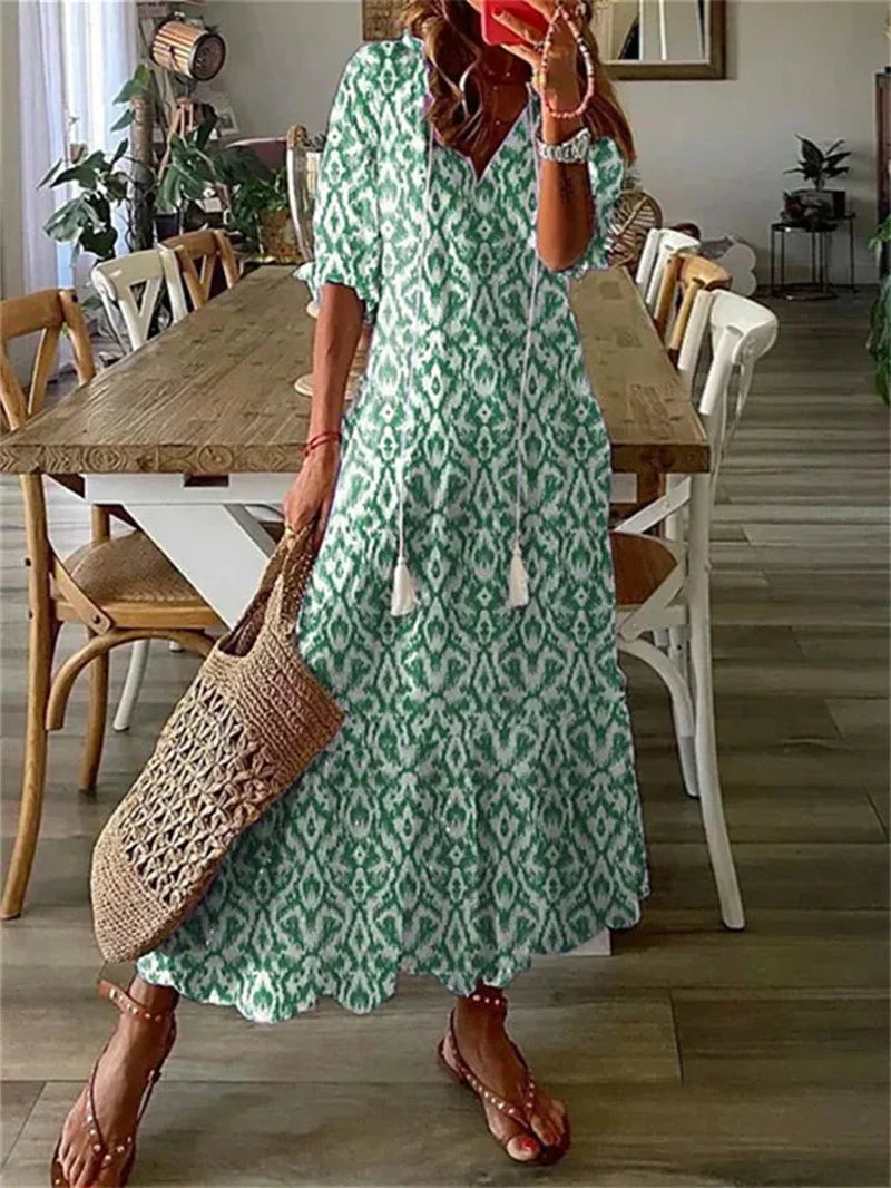 Women'S Floral Woven Maxi Dress | Relaxed Summer Dress